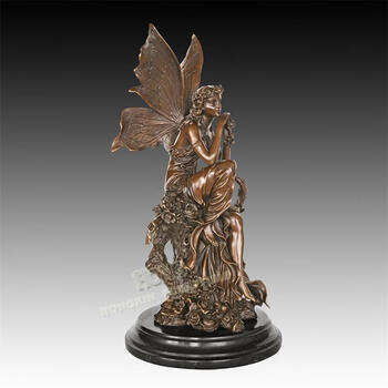 古希腊神话铜雕蝴蝶女神工艺品家居装饰摆件铜雕塑欧式少女跳舞女孩