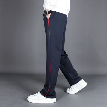 sunwisess 两条杠中学生校服裤子蓝色双白条校服裤子藏蓝色二道白杠校