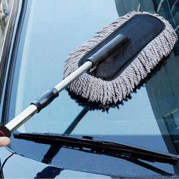 车用掸子汽车掸子纤维可伸缩子母除尘掸子擦车拖把车掸子清洁工具蜡拖