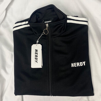 韩国潮牌nerdy运动服iu套装女休闲秋装拉链运动外套宽松情侣官方官网