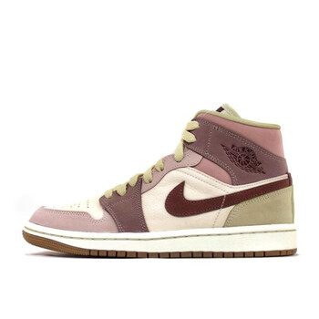 【现货】耐克 air jordan 1 mid aj1中帮 黑白红小芝加哥 男女情侣