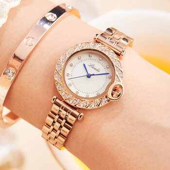 兰度(landu)手表女时尚港风石英女表钢带轻奢女士腕表 七夕情人节礼物