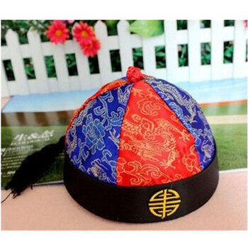hrcongolke服饰配件新品地主帽戏剧清朝民国地主帽瓜皮帽少爷阿哥帽子