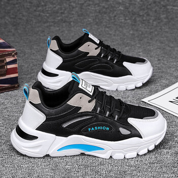 森马春季老爹鞋男潮牌运动潮流休闲网面白色青少年学生特大码男鞋4546