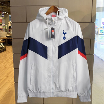 藏索23-24热刺连帽风衣孙兴慜球衣外套长袖防风训练服热身足球服 连帽