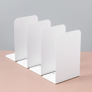 书靠书挡板学生加厚简约创意高中生挡书板君诚加厚型无印风白色4片装