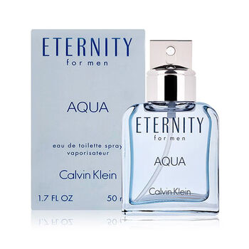 calvin klein凯文克莱 aqua永恒之水男士淡香水50/100ml海洋香调 蓝色