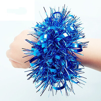 六一儿童节跳舞手花幼儿园舞蹈运动会手环彩条拉花彩带装饰表演出亮片