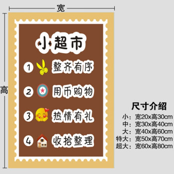 牌约定守则进区规则区角标识贴纸活动布置装饰 nvg