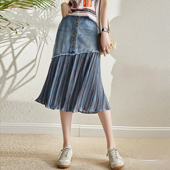 复古高腰优雅夏季2022年时尚洋气中长款过膝半截裙子ykpxw26q50915