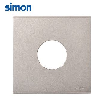 西蒙(SIMON)开关插座 出线面板 86型空白面板带孔 E6系列电视墙穿线板 香槟金色 725200-46