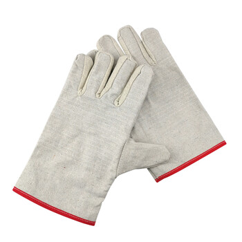 加大全双层全帆布手套耐磨工人24道压线劳保加厚防护手套电焊 24道线