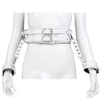 皮革手铐腿环束腰勃套十字架4件套sm玩具束缚另类玩具口塞束缚带情侣