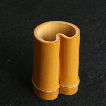 竹制心形异形竹怪竹玉竹笔筒茶道茶具摆件茶宠收藏六君子收纳筒竹图片