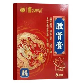 佛山德众腰肾膏6贴温肾腰疼药贴温肾贴益肾贴药店强肾贴肾虚腰痛贴