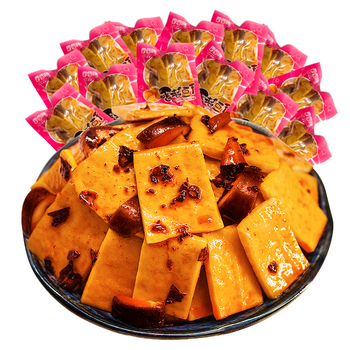 香香嘴香菇豆干麻辣味500g 零食散装豆腐干 四川休闲小吃 香菇豆干麻辣味 500g