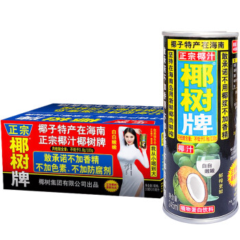 椰树 椰汁正宗椰树牌椰子汁 植物蛋白饮料 245ml*24罐 整箱 新老包装随机发货