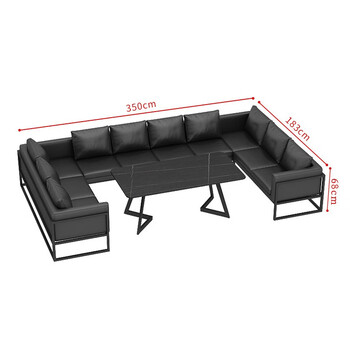 卡座沙发音乐餐吧咖啡厅清吧会客区接待餐桌椅组合商用 长u型组合1套