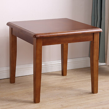 黛致花语小方桌实木家用阳台小方桌实木小茶几迷你接待小圆桌欧式圆形