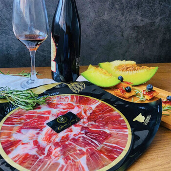 西班牙5j火腿切片伊比利亚黑斗篷火腿散养腌制48个月80g开袋即食