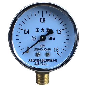 5普通压力表y60 真空-0.1~0