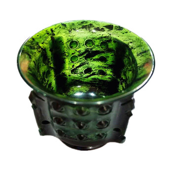 酒泉夜光杯甘肃酒泉夜光杯祁连墨玉茶具鸳鸯玉蛇纹玉玉石茶杯啤酒红