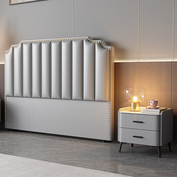 俏柔软包床头2022新款落地靠背简约现代单买全床头板科技布可定制