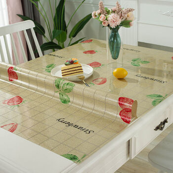 透明桌垫软玻璃塑料桌布防水pvc防油免洗水晶板防烫茶几垫餐桌垫金