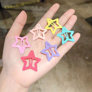 儿童发夹小女孩戴的可爱发卡韩国儿童星星夹子五角星发卡头饰夹宝宝