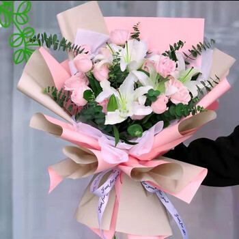 冉子花坊鲜花速递香玫瑰花水百合生日花束祝福礼物探望慰问送老师长辈父母亲戚朋友全国同城花店配送上门p款 11朵粉玫瑰 2支白百合混搭花束 图片价格品牌报价 京东