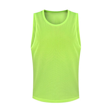 比赛跑步足球篮球训练背心马甲 免费定制号码等 无带网眼款 荧光绿
