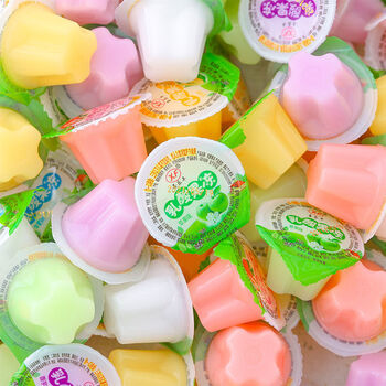 果冻网红零食休闲小吃布丁水果味整箱乳酸水果冻散装两斤装香芋乳酸