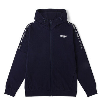 卡帕(kappa) kappakappa卡帕开身帽衫男针织运动卫衣休闲上衣外套