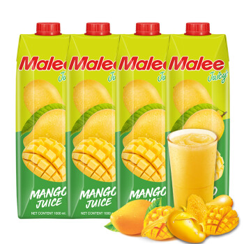 玛丽（MALEE）泰国进口果汁饮料 芒果汁大瓶饮品1L*4