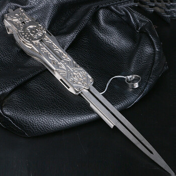 定金定制刺客信条袖剑周边不锈钢外壳袖剑直跳袖里剑二段游戏信条道具