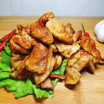 鸡皮熟食东北熏酱鸡腿鸡肝鸡骨架盐焗卤味即食特产下酒菜熏鸡肉皮1