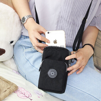 手机袋子布袋便携斜挂装放手机的小包女斜挎妈妈迷你钥匙包散步包xk