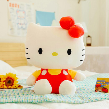 娃娃毛绒玩具儿童礼物少女心床红色经典凯蒂猫约30厘米小款代写贺卡