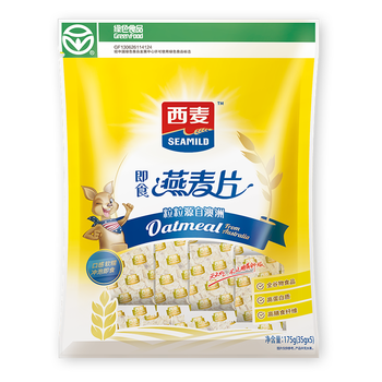 西麦即食燕麦片175g 冲饮谷物代餐营养早餐无额外添加蔗糖独立包装