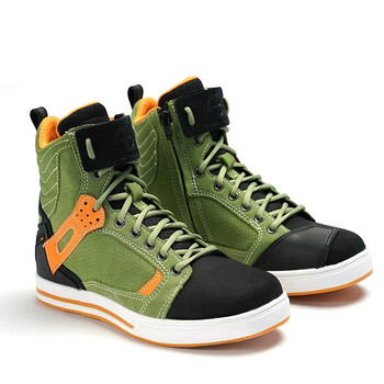 骑行靴四季男摩托车骑士鞋防水越野摩旅机车通勤防风板鞋绿色通勤39