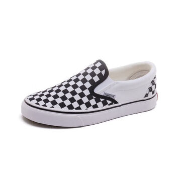 茉馥帆布鞋女鞋韩版ulzzang百搭潮流黑白格子鞋学生平底休闲耐磨板鞋