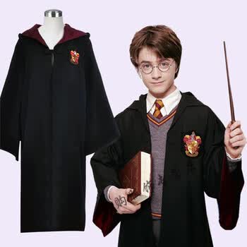 哈利波特同款魔法袍cos衣服学院校服斗篷袍子儿童服装套装巫师袍 鹰院