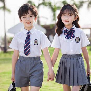 班服儿童衬衫套装女裙子一二年级小学生校服夏男生款100cm100cm正码