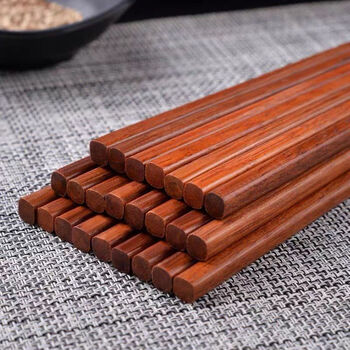 克曼旎铁木筷子天然原木鸡翅木红檀木黄檀木铁木筷子酒店家用无漆无蜡