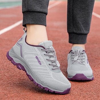 安崉春秋新款足专柜力健老人鞋女中老年健步鞋实体店会销859浅灰36