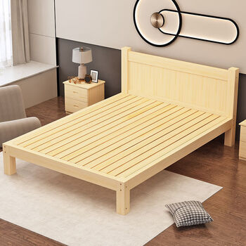 高品质实木床实木床米现代简约双人米出租房简易床米经济型单人床米