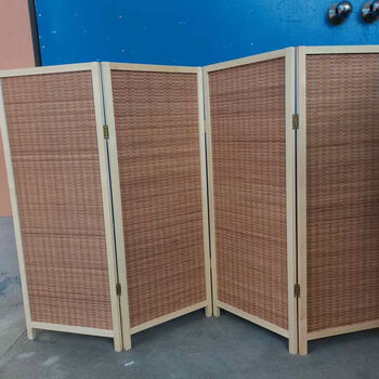 幼儿园小屏风小屏风隔断矮竹片竹编幼儿园区角办公酒店小屏风隔断活动