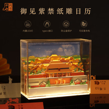 2023兔年哈利波特立体日历 3d立体纸雕日历地球哈利波特故宫创意手撕