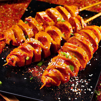 网红烤面筋香辣面筋卷零食手撕素肉豆干辣条儿时解馋小吃休闲食品60包