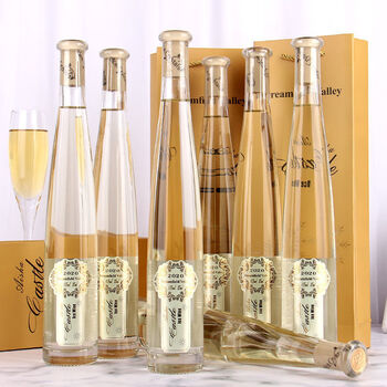 冰白葡萄酒网红甜型女士香槟冰酒 礼袋装整箱12支375ml 3箱